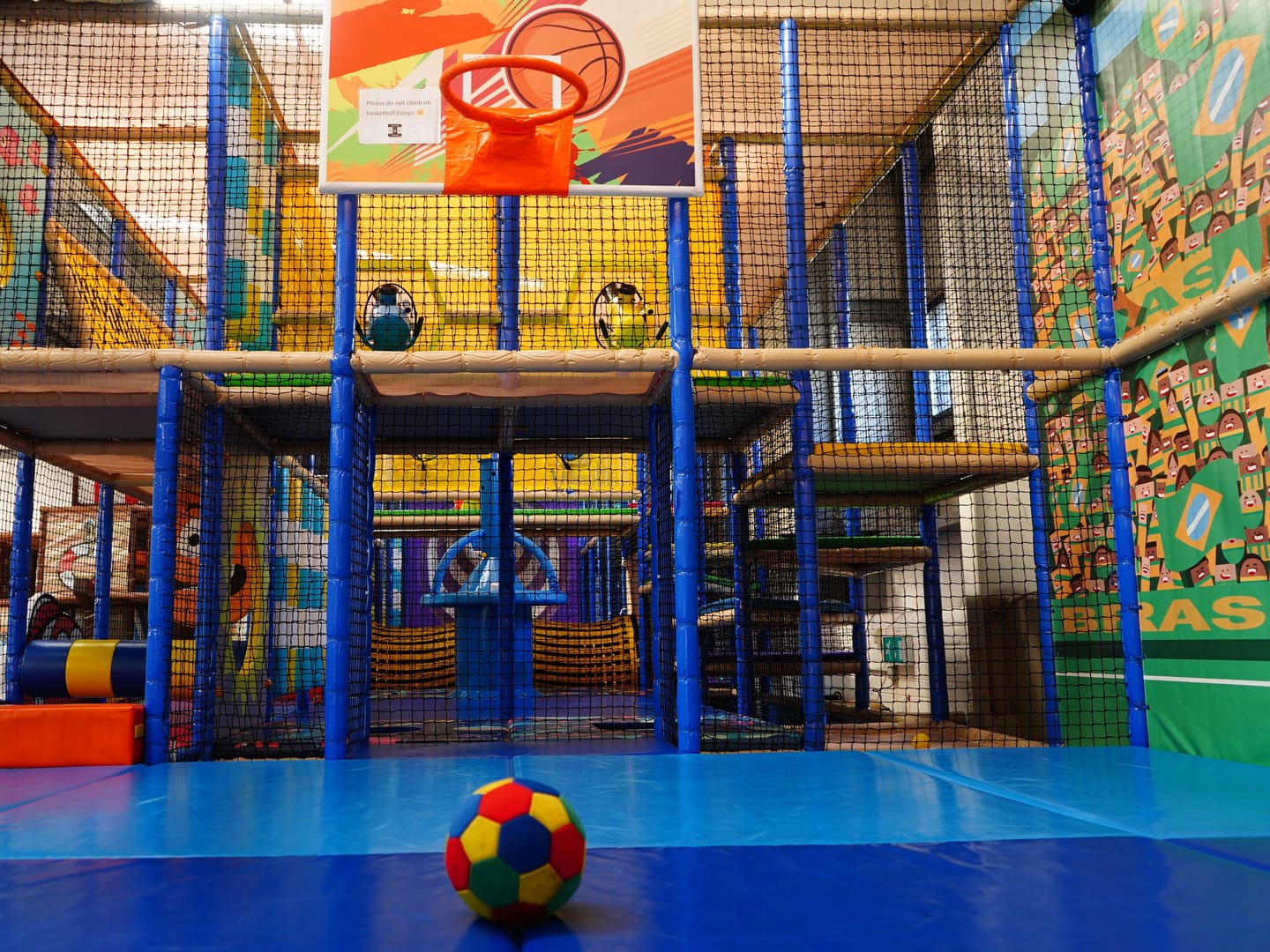 Interior view across the sports area inside Main Play.